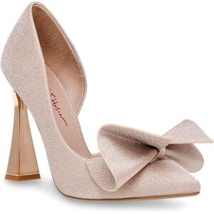 Betsey Johnson Nobble Pump| Metallic Glitter Bow Heel